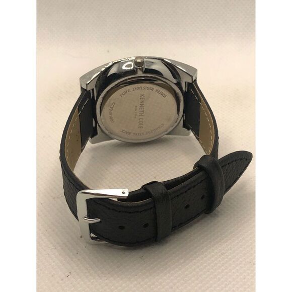 Kenneth Cole KC50491002 Womens Black Leather Analog Dial Quartz Wrist Watch KS68 - Picture 9 of 9